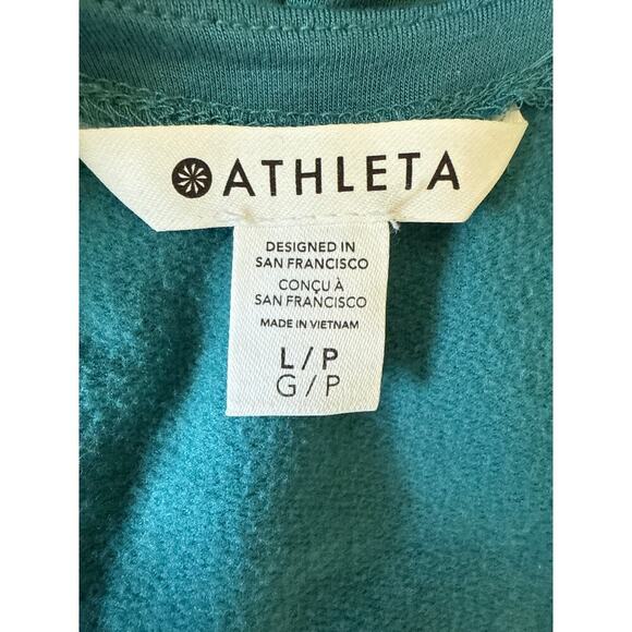 Athleta Balance Soft Tencel Jumpsuit Women's L/P Green Jogger - Picture 8 of 10